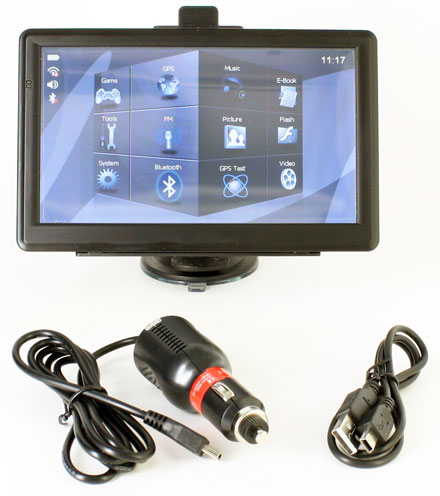[CTFPND-1 <b>V5</b>]  7" PND (FM, AV-IN, BT, 800x480, 800Mhz/256MB RAM/8GB Flash)